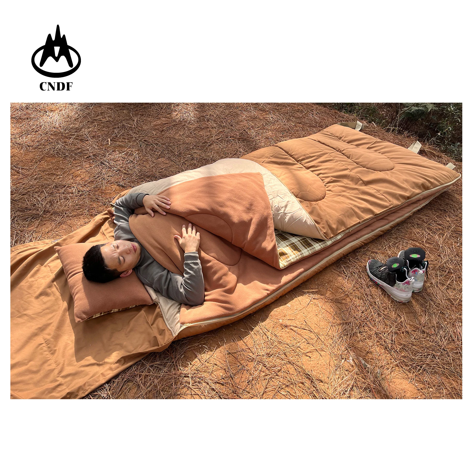 

Luxury 9.5kg -20 degree Cotton Canvas Sleeping Bag with Extra Layer all Season waterproof big size family car camping hunting