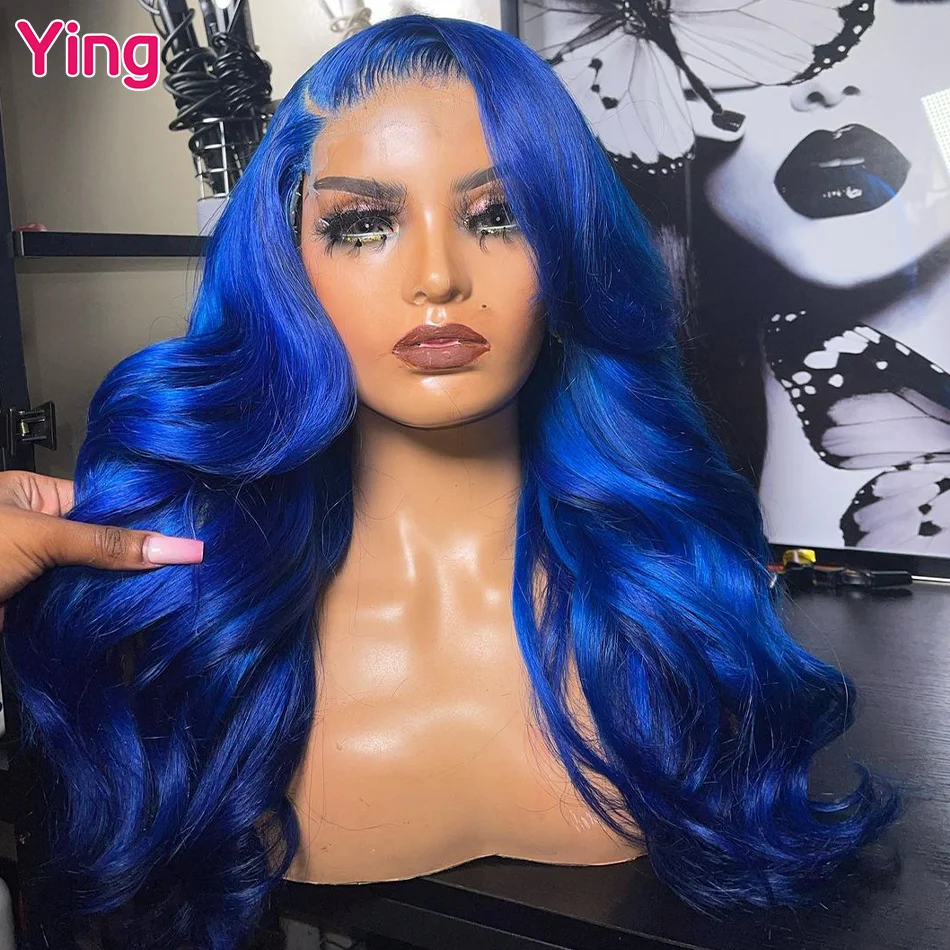Ying Sapphire Blue Colored Body Wave #613 Blonde 13x6 Lace Frontal Wig 180% Brazilian Remy 13X4 Transparent Lace Front Wigs
