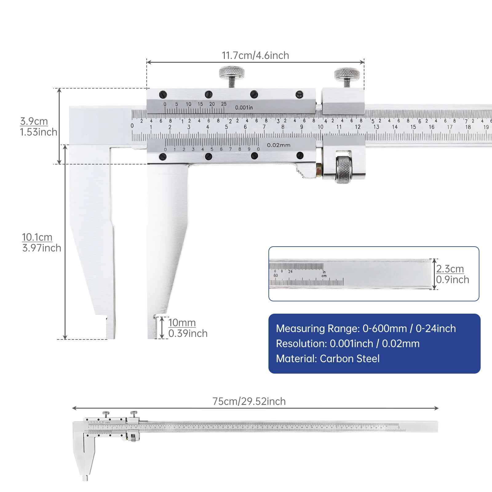 

Штангенциркуль ручной 0-600 мм