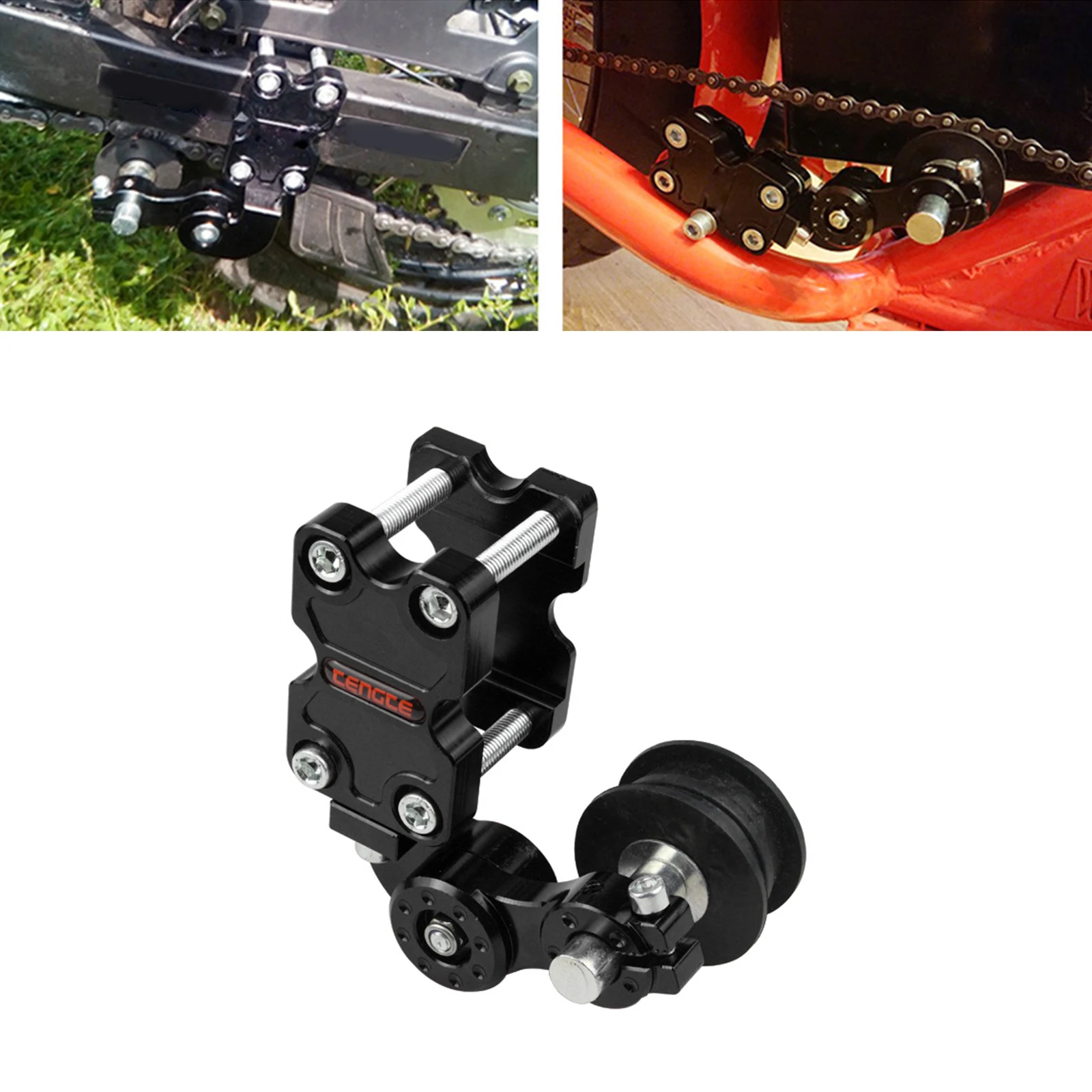 Универсальный алюминиевый натяжитель цепи для мотоцикла, фирменный регулирующий болт цепи, новый ролик натяжителя цепи для мотоцикла