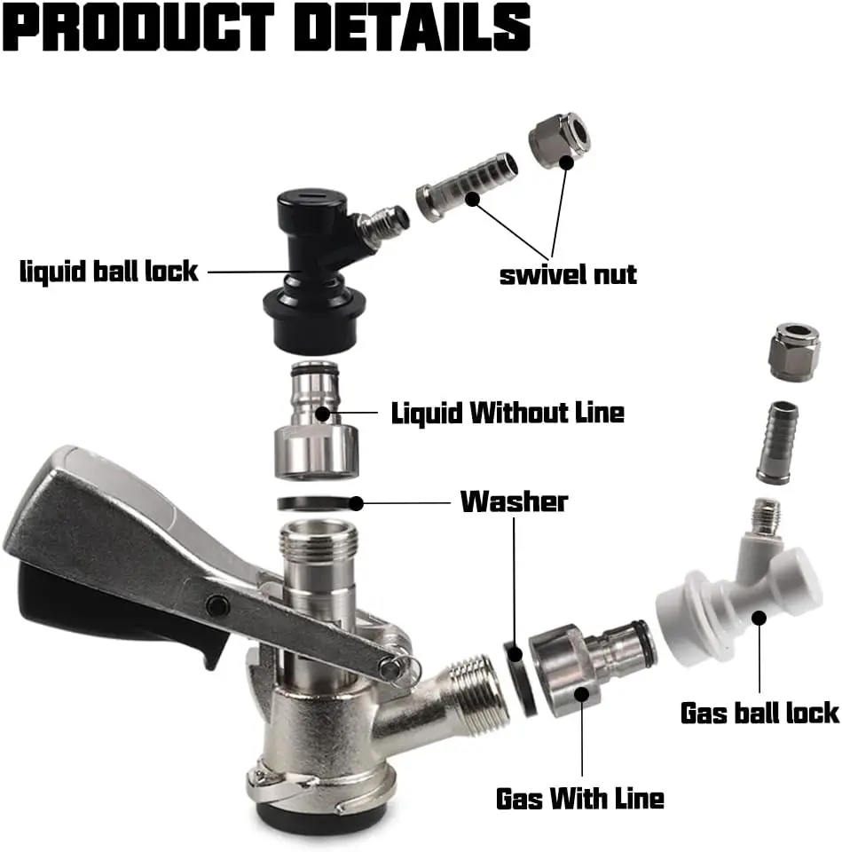 Муфта Sankey для бочонка с адаптером и шаровым замком