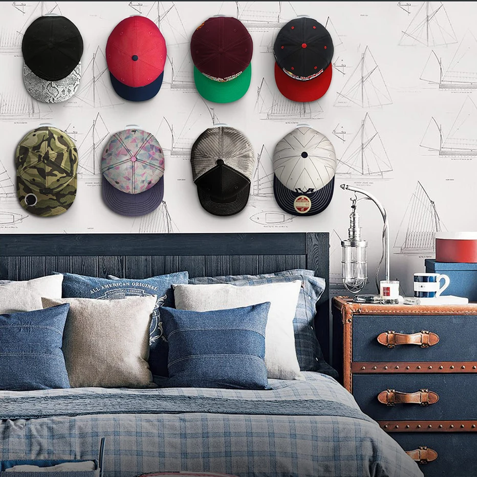 Держатель для шариковых крышек настенный крючок шляпы без сверления яркий