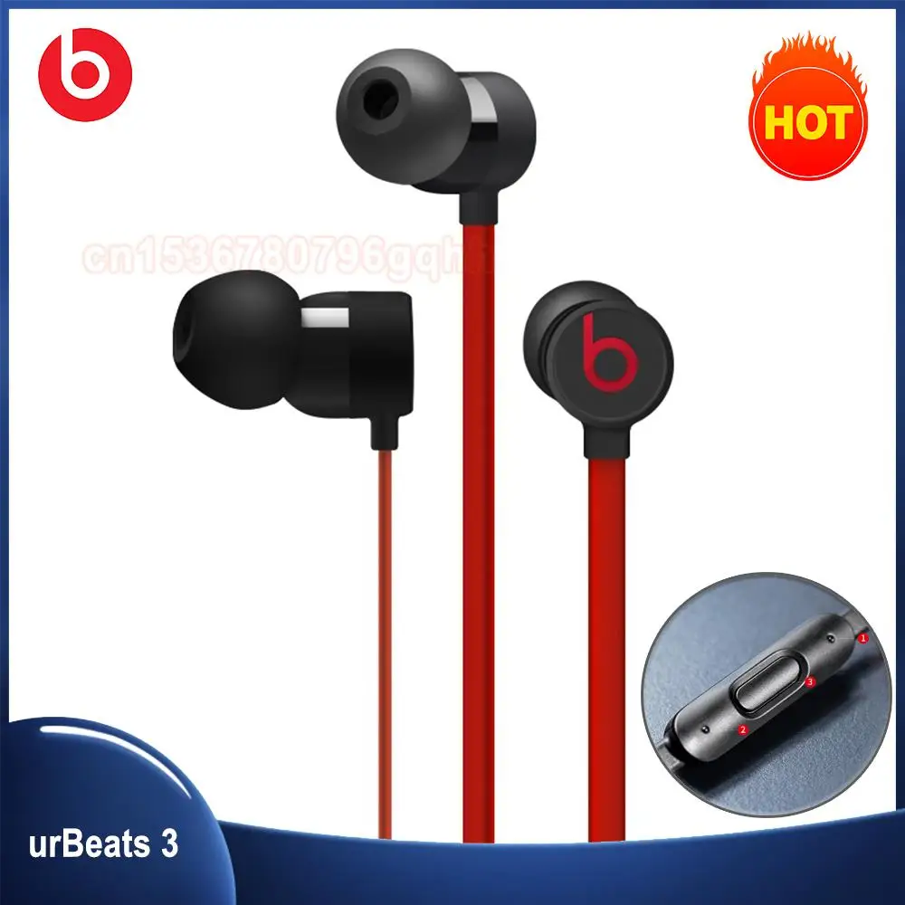 

Original Beats UrBeats3 In-ear Wired Earphone 3.5mm Headphones Stereo Sport Wire MusicRunning Earbuds Headset Handsfree With Mic