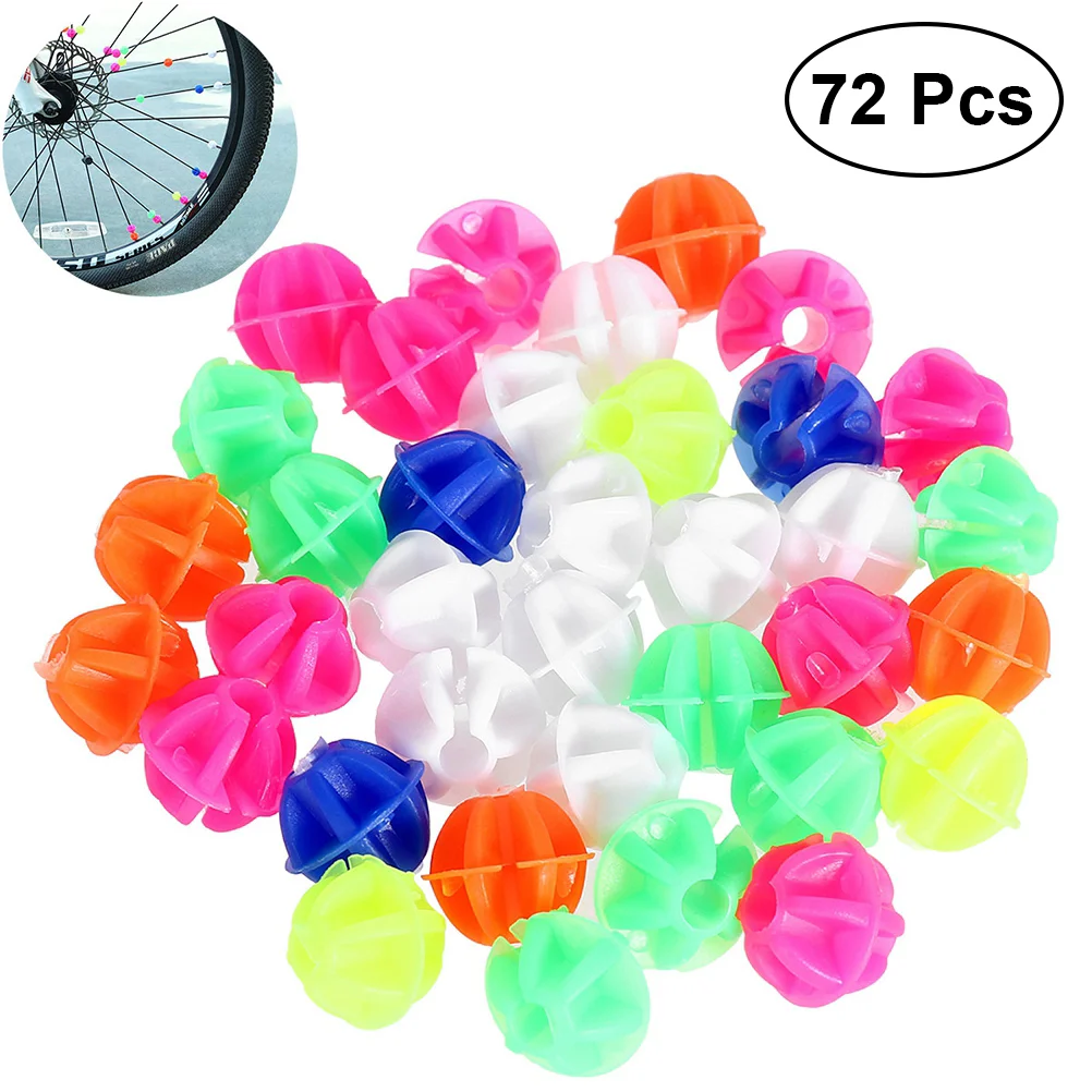 

Bike Beads Spoke Wheel Kids Forspokes Lightwheels Colors Assorted Luminous Wire Decoration Star Girls Clip Round Bead