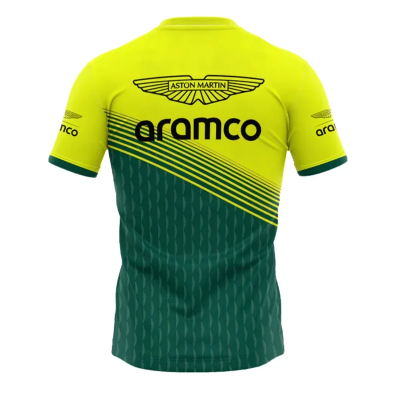 Фото Футболка Aston Martin Alonso 14 Fans Racing Team, летняя мужская футболка с коротким рукавом, новинка 2026 года, модная мужская одежда №4