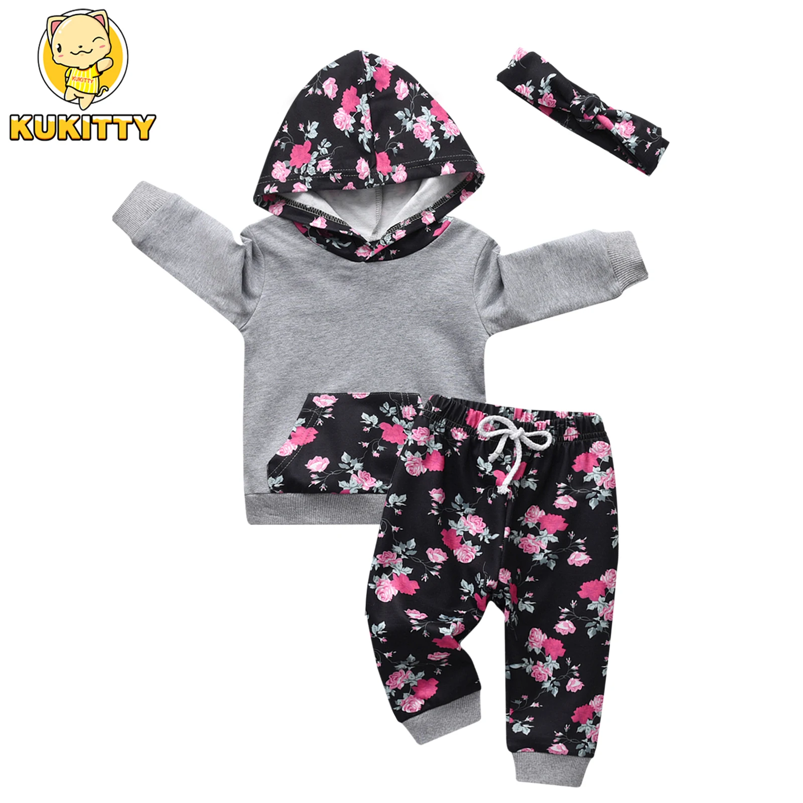 Комплект Одежды Из 3 Предметов Для Маленьких Девочек 0–24 Месяцев Хлопковый Топ С