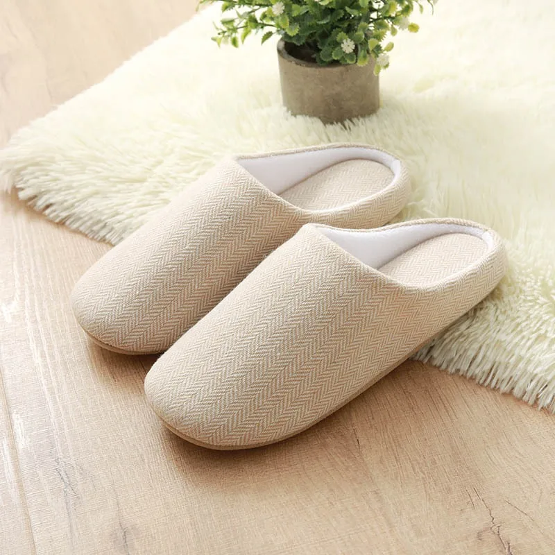 

Men's Cotton Slippers Casual Comfy Warm Plush Large Size Lightweight Comfortable Non-slip Closed Toe House Slippers for Indoor