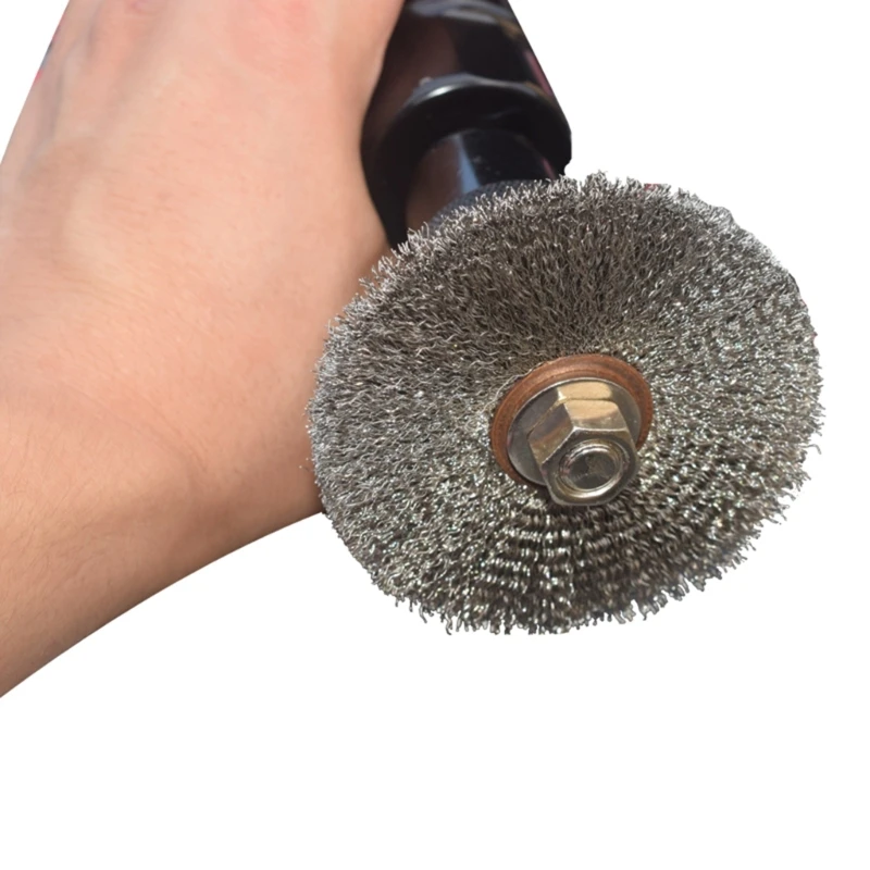 

1PC Steel Wire Brush High Qualtity Heavy-Duty 3" Rotary Wire Brushes Rust Removal For Radial Tire Repair Tool 75mm Dia KXRE