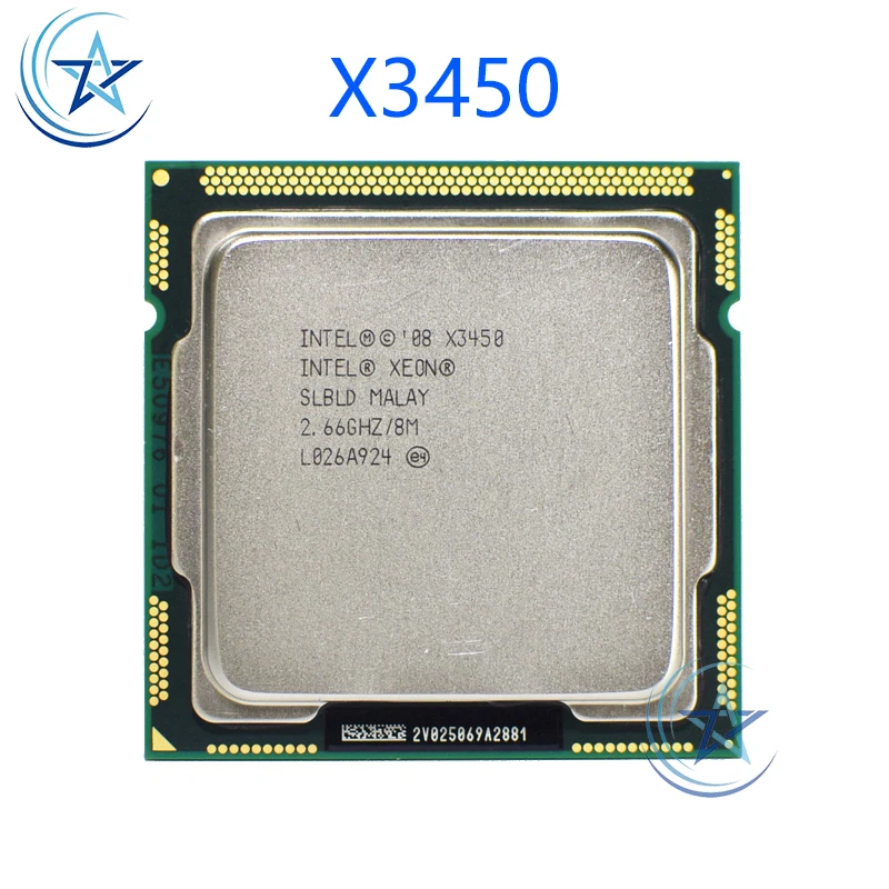 Интел Ксеон X3450 Четырехъядерный 2.66ГГц 8М 2.5ГТ/с SLBLD сокет LGA 1156 ЦПУ Высокое качество гарантируется в течение 3 лет.