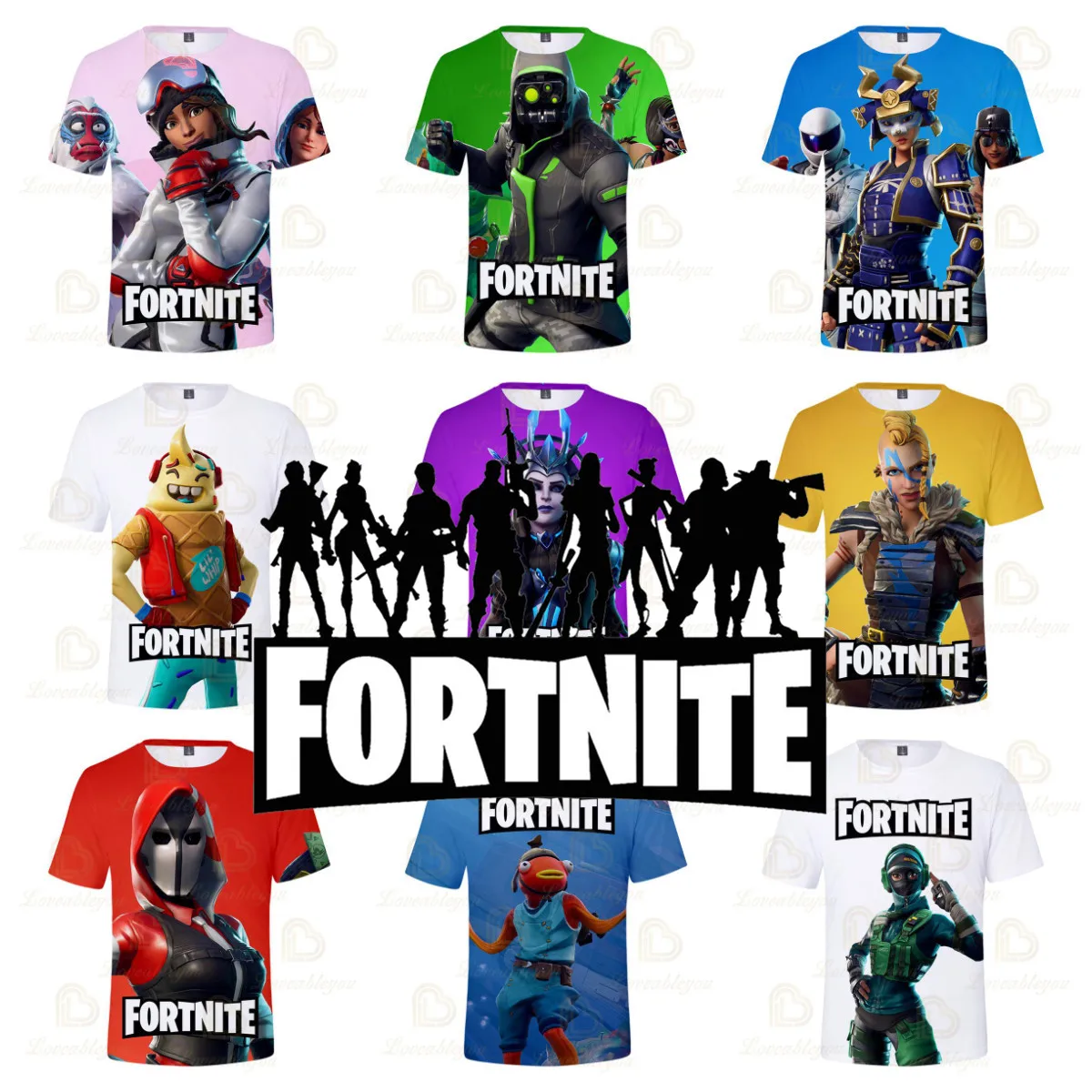 

Men and Women NEW Fortnite Kids Hero Tops 2021 Boys Girls Crow Shoot Game 3D Print T-shirt Tshirt Harajuku Clothing