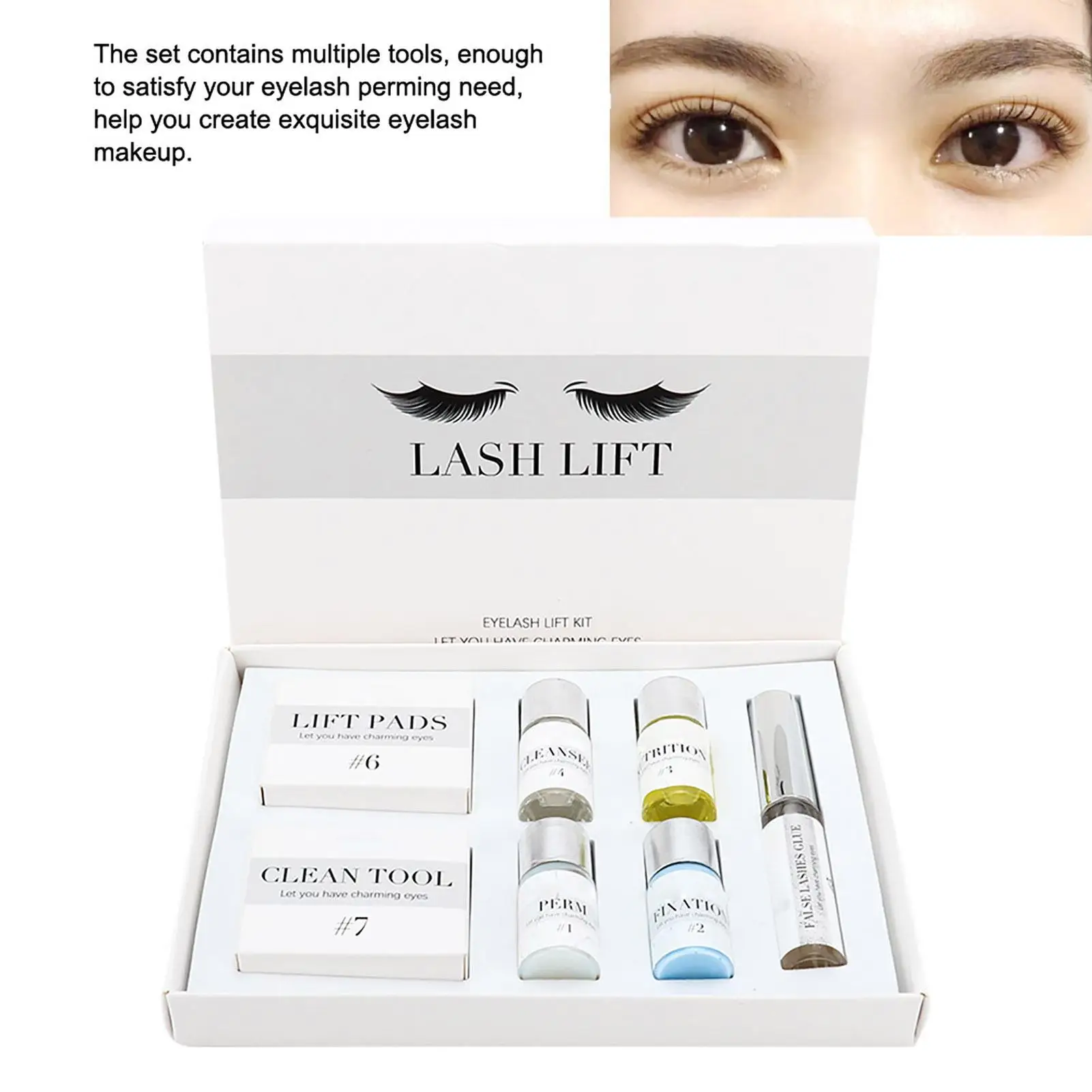 Набор для завивки ресниц — набор с силиконовыми подушечками питательным агентом