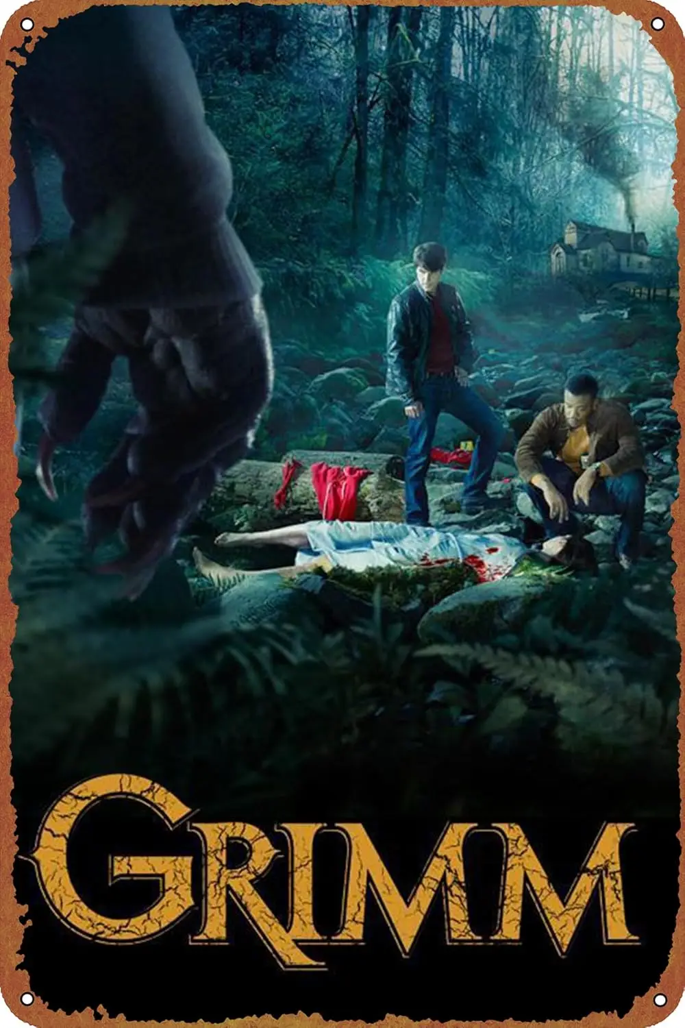 Постер фильма Гримм винтажный вид жестяная металлическая вывеска украшение на