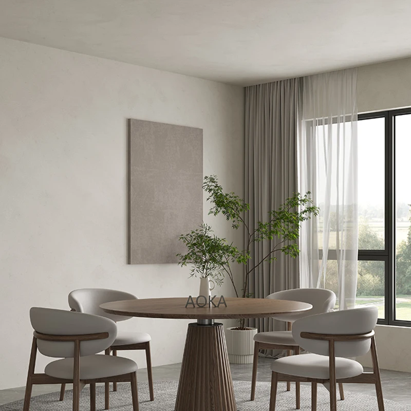 Круглый деревянный обеденный стол кофейный дешевый балкон чистый минимализм