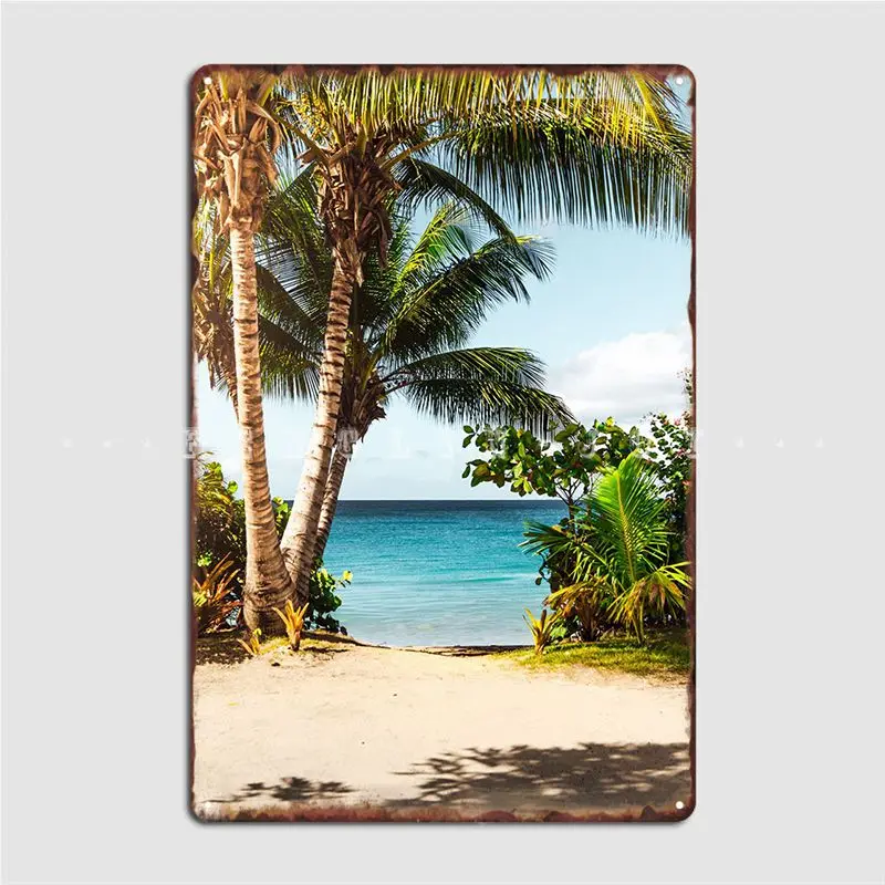 

Sandy Palm Beach Metal Sign Club Home Pub Garage Classic Wall Decor Tin Sign Posters