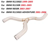 escape motorcycle middle connect tube mid link pipe stainless steel replace catalyst for bmw r1150gs 1999 2005