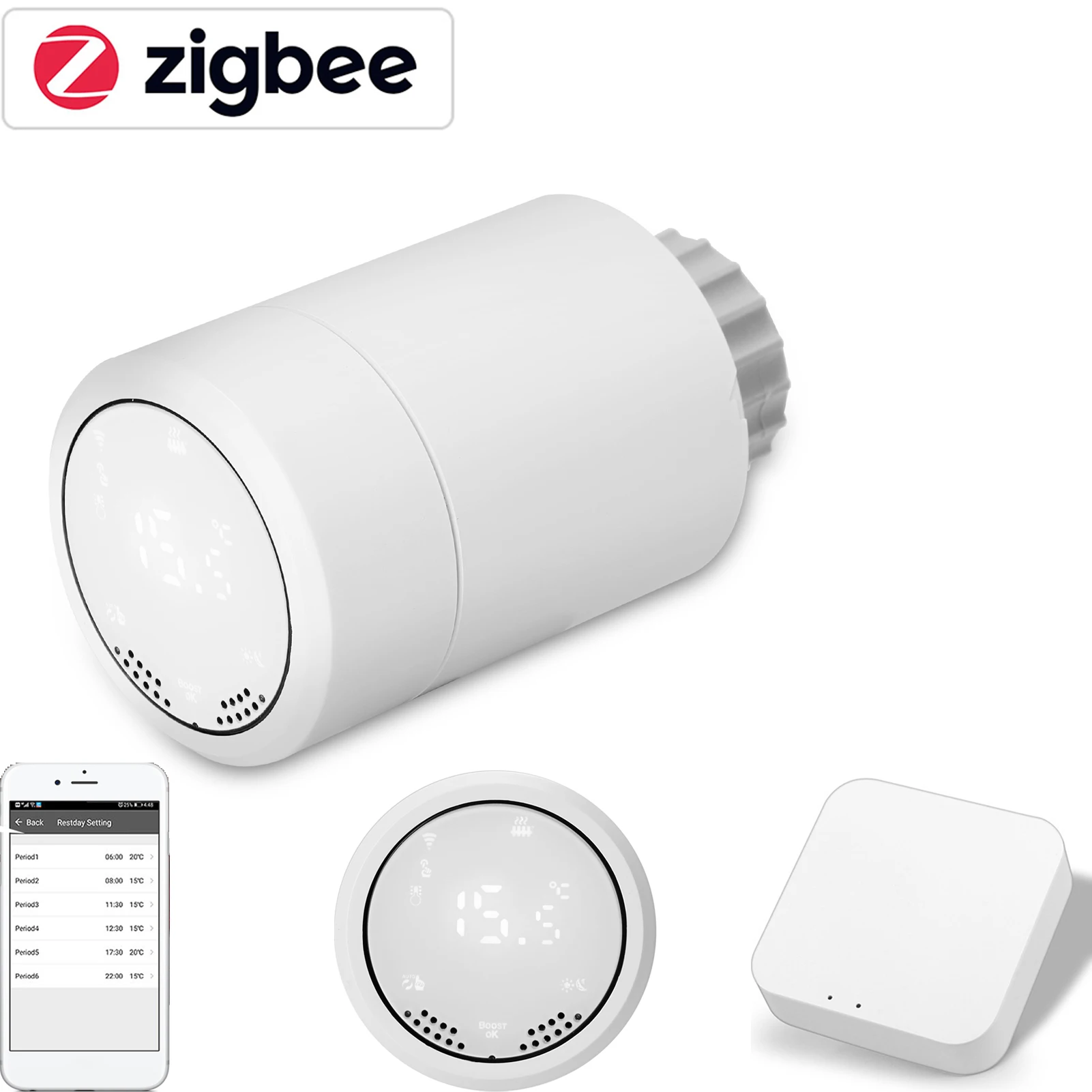 Термостатический привод радиатора HY367RT ZigBee 3 0 Smart Life TRV программируемый клапан