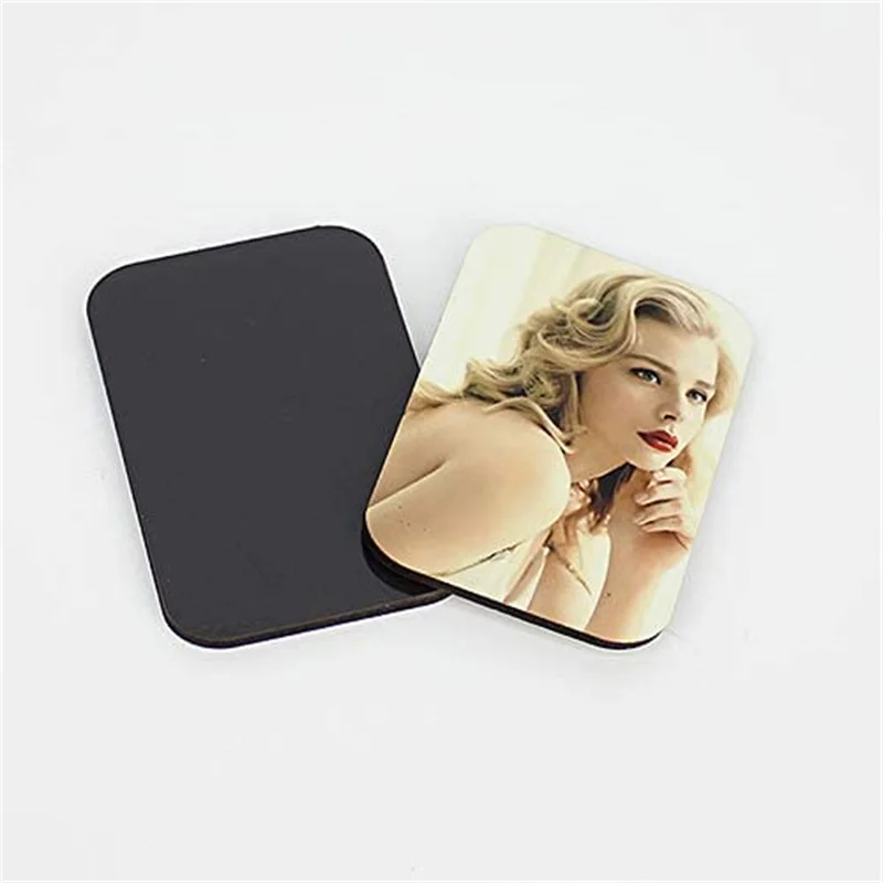 

Sublimation Blank MDF Fridge Magnets Heat Transfer Wooden Square Magnetic Sticker Household Decoration DIY Cup Mat