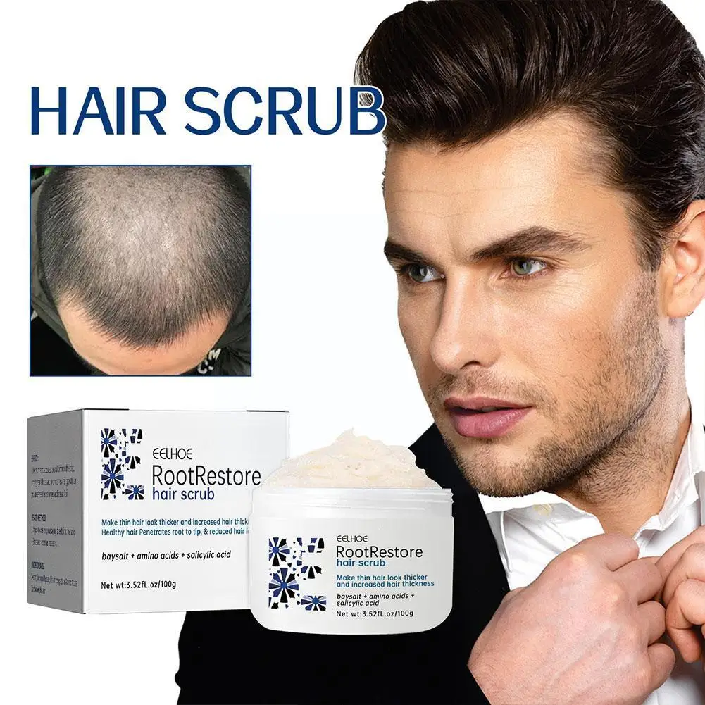 

1pcs 100g Hair Scrub Strengthen Hair Root Anti Hairs Hair Shampoo Care Cream Growth Regrow Natural Essential Loss Hair Thin E5X3