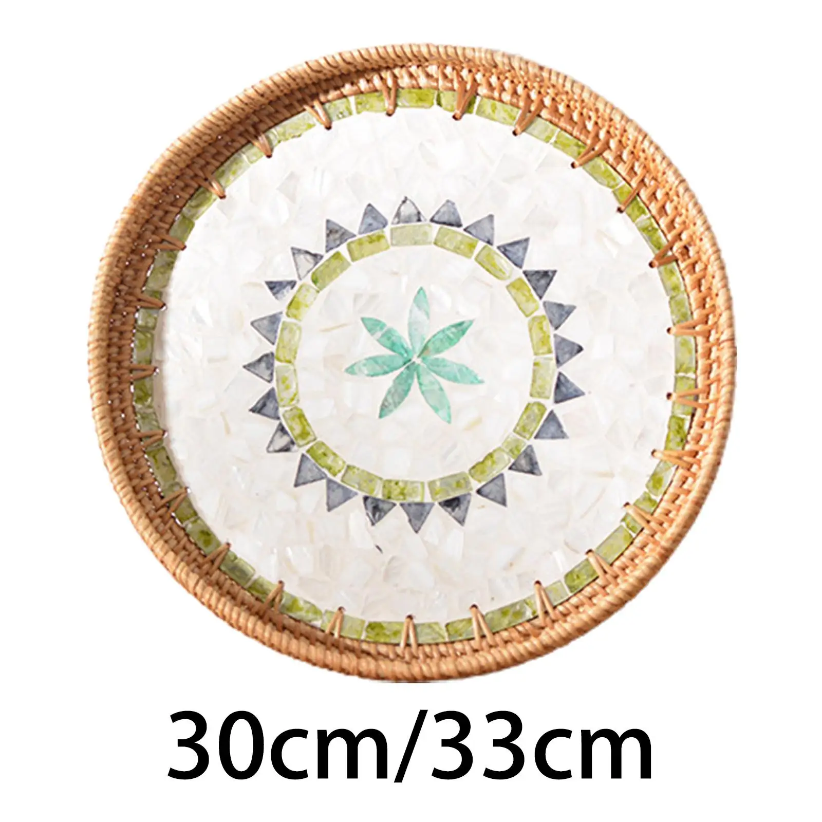 

Плетеная корзина для хранения из ротанга, домашняя плетеная кухонная сервировочная поднос, органайзер для фруктов, ужина, кофе, вечеринки, т...