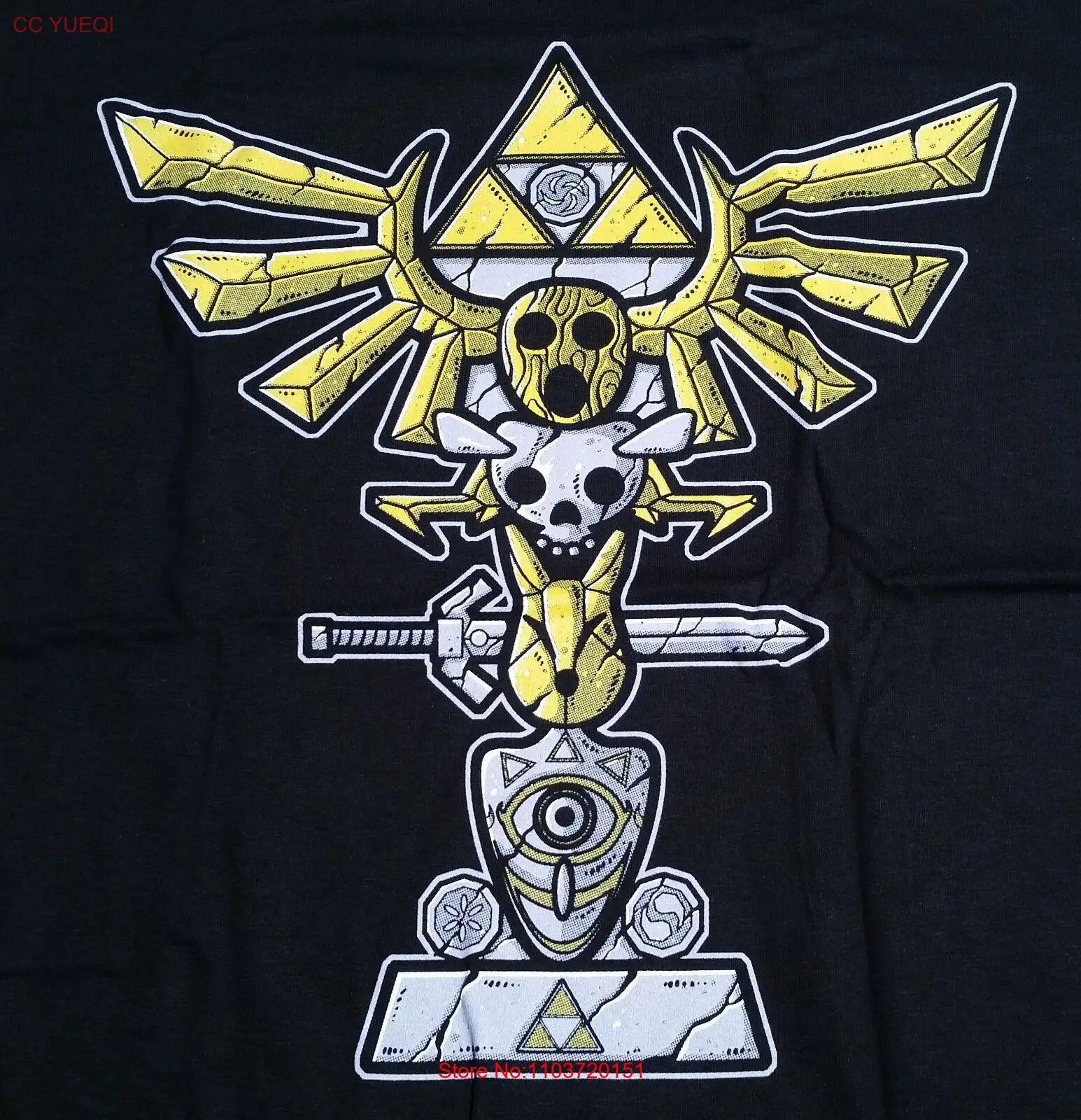 Карикатура Маска Тотем Мужская рубашка средней длины Theyetee