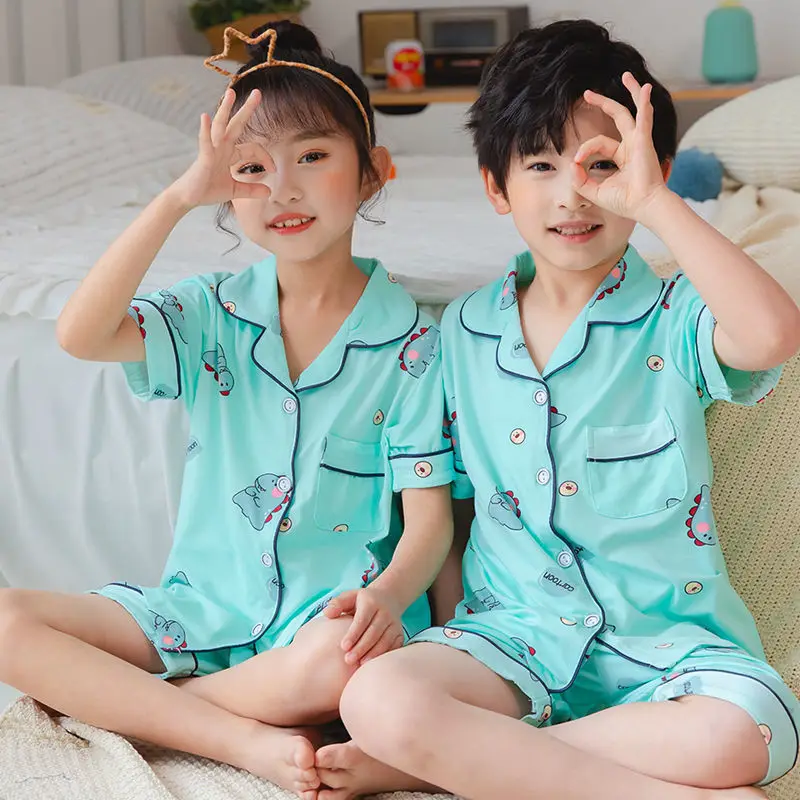 Новый комплект Подростковая Пижама с авокадо летняя коротким рукавом Детская