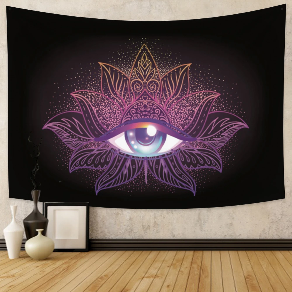 

Mandala Eyes Yoga Meditation Zen Decor Tapestry Wall Hanging for Bedroom Lotus Tapestries Poster Beach Blanket College Dorm Home