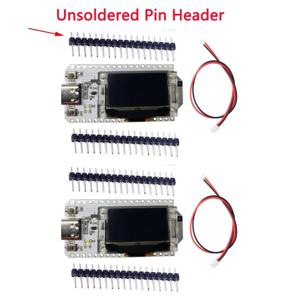 

2 комплекта ESP32 WiFi Kit 32 V3 с 0,96-дюймовым OLED-дисплеем, BLE/IoT Dev-Board для Arduino, полночастотная поддержка