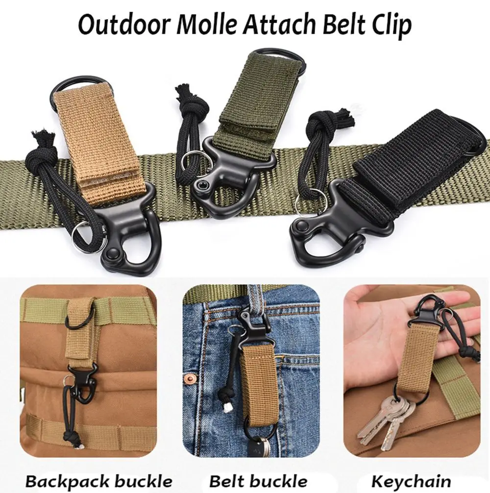 

Clip Outdoor Camping Accessories Quickdraw Carabiner Water Bottle Hanger Webbing Backpack Strap Tactical Holder Hooks