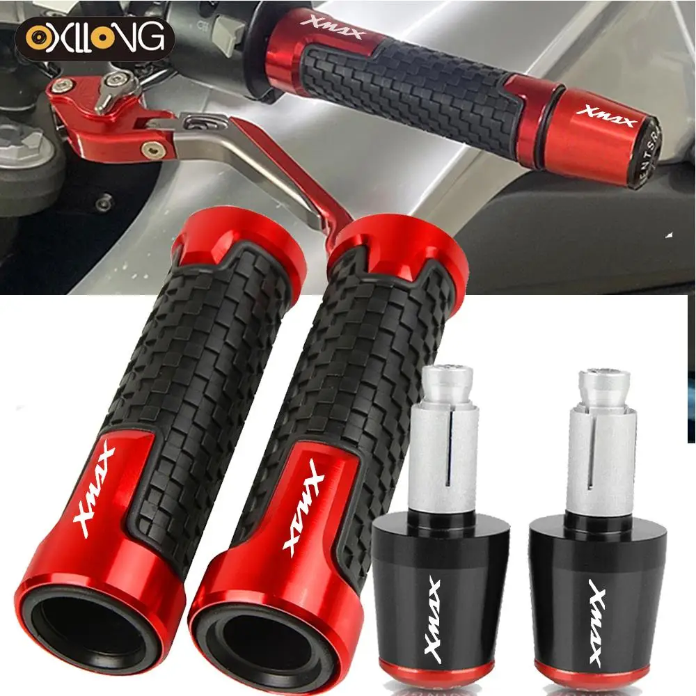 

XMAX300 Motorcycle 7/8" 22MM Handle Grip Handlebar Grips Ends Cover Cap For YAMAHA XMAX400 XMAX X-MAX 125 250 300 400 2004-2021