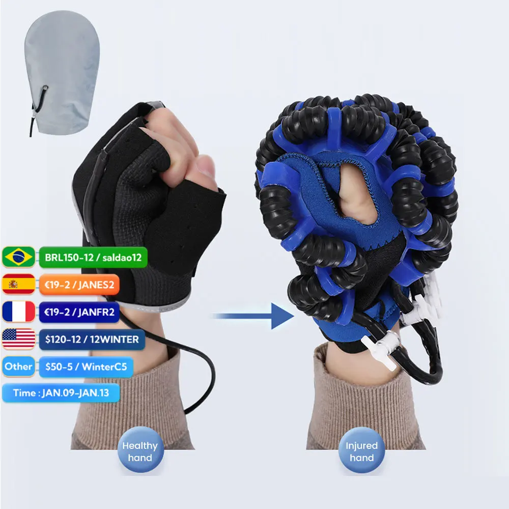 

Hand Rehabilitation Robot Gloves Stroke Hemiplegia Cerebral Infarction Training Equipment Finger Exerciser Recovery Left Right