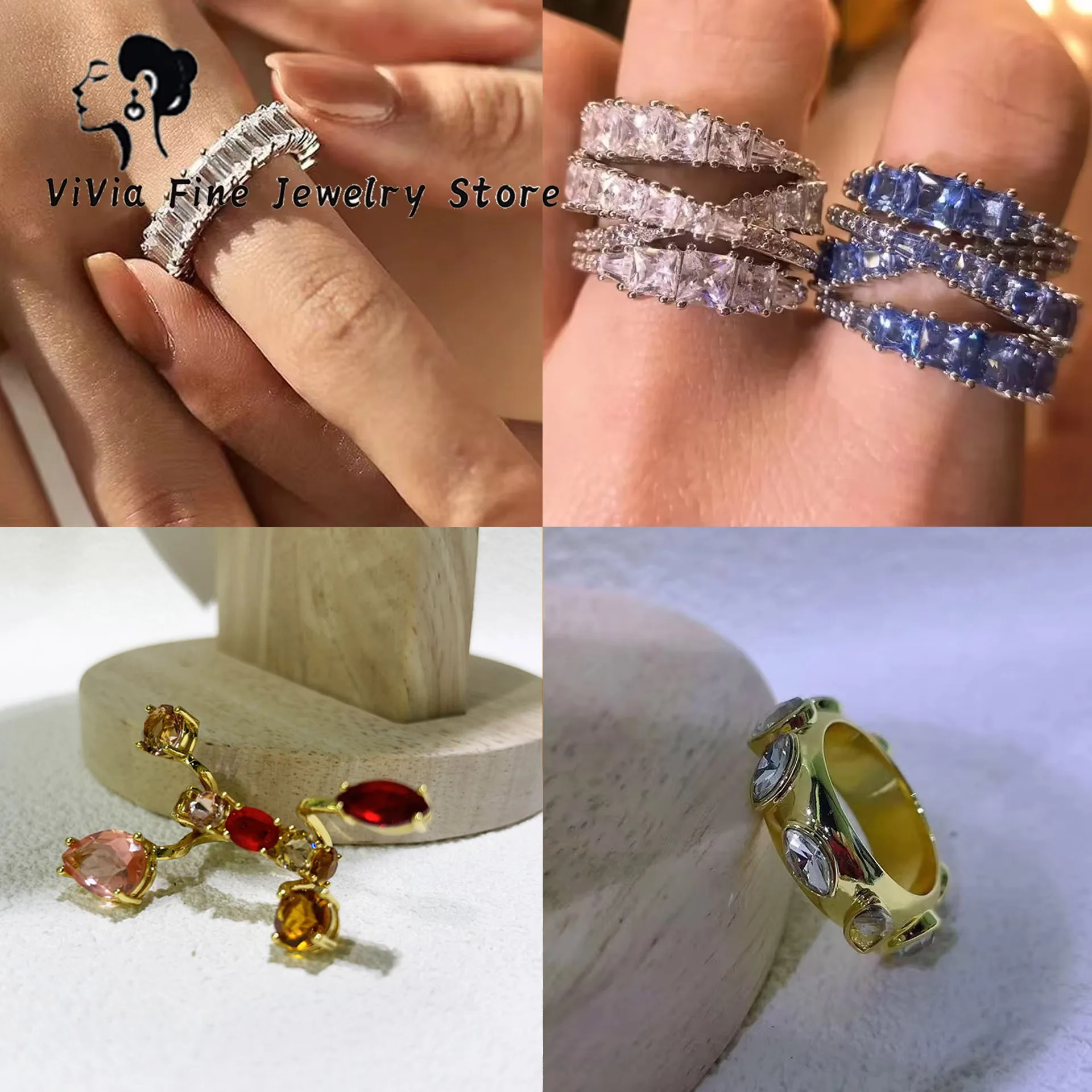 Новинка трендовые оригинальные кольца 2024 роскошные Брендовые женские свадебные