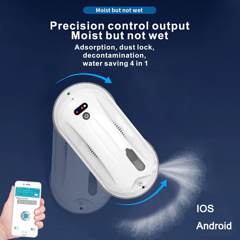 Purerobo W-R4S Ультратонкий робот для мытья окон с приложением и дистанционным