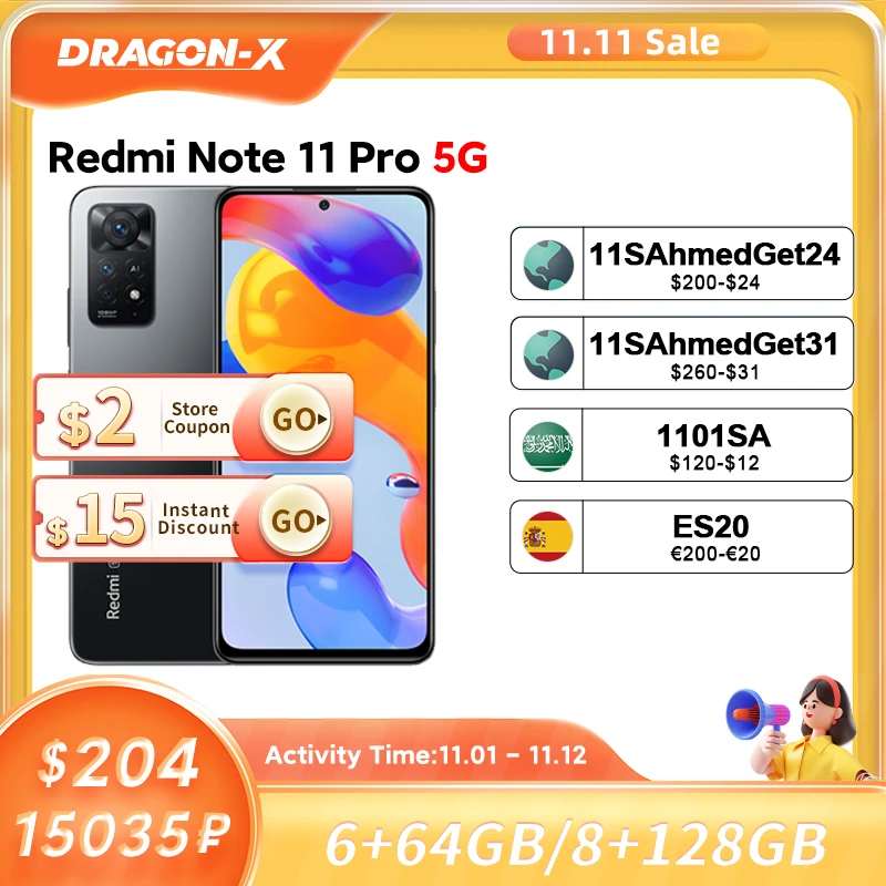 Tanie Globalna Wersja Xiaomi Redmi Note 11 Pro 5G 64GB/128GB Smartphone Octa Core Snapdragon 695108MP Kamera 67W Turbo ładowanie 5000mAh Cena Globalna Wersja Xiaomi Redmi Note 11 Pro 5G 64GB/128GB Smartphone Octa Core Snapdragon 695108MP Kamera 67W Turbo ładowanie 5000mAh