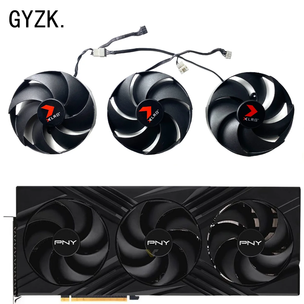 Новый для PNY GeForce RTX 4080S 4090 VERTO тройной вентилятор сменный видеокарты FD10020M12D