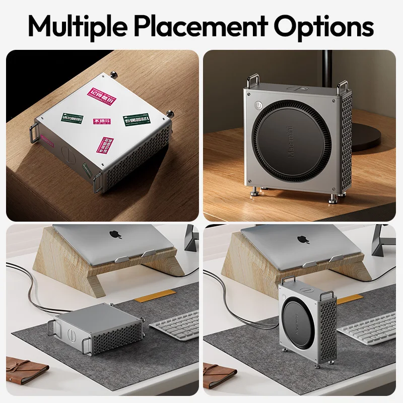 Ulanzi QT01 Mac Мини-чехол из алюминиевого сплава для Mac Mini M4M4 Pro Оптимизированное рассеивание тепла DIY MAC Мини-подставка Магнитная настройка (art.: 3920cc5afcbbc) - 3920cc5afcbbc