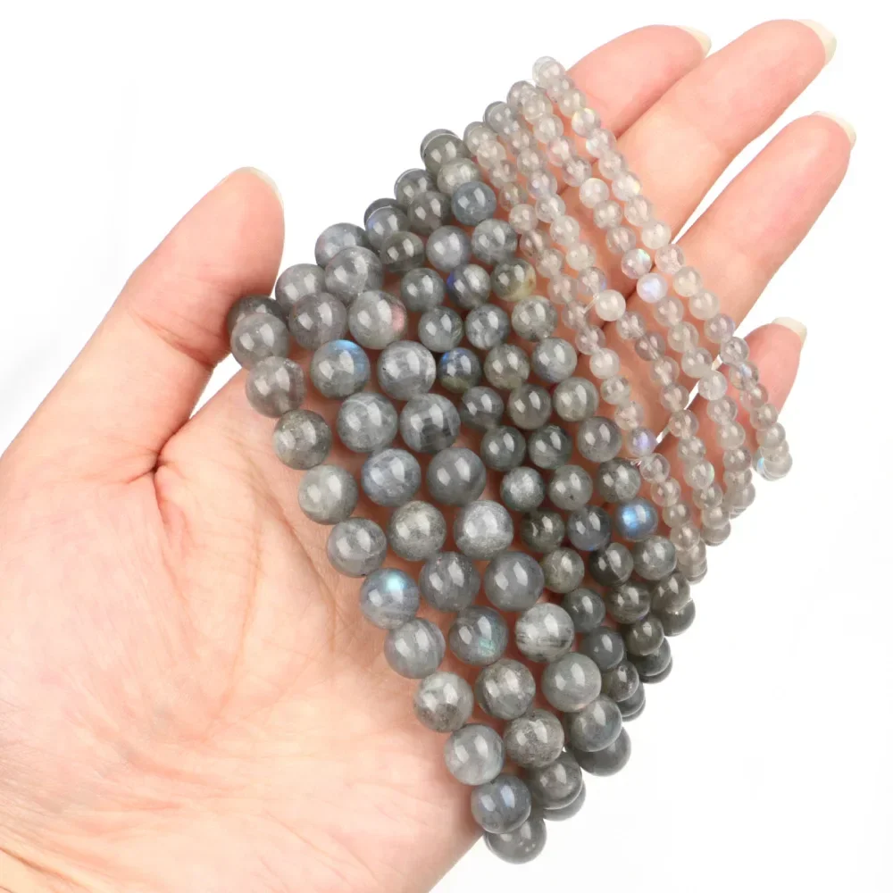 Браслет из лабрадорита драгоценный камень 4/6/8 мм бусины исцеляющий натуральный