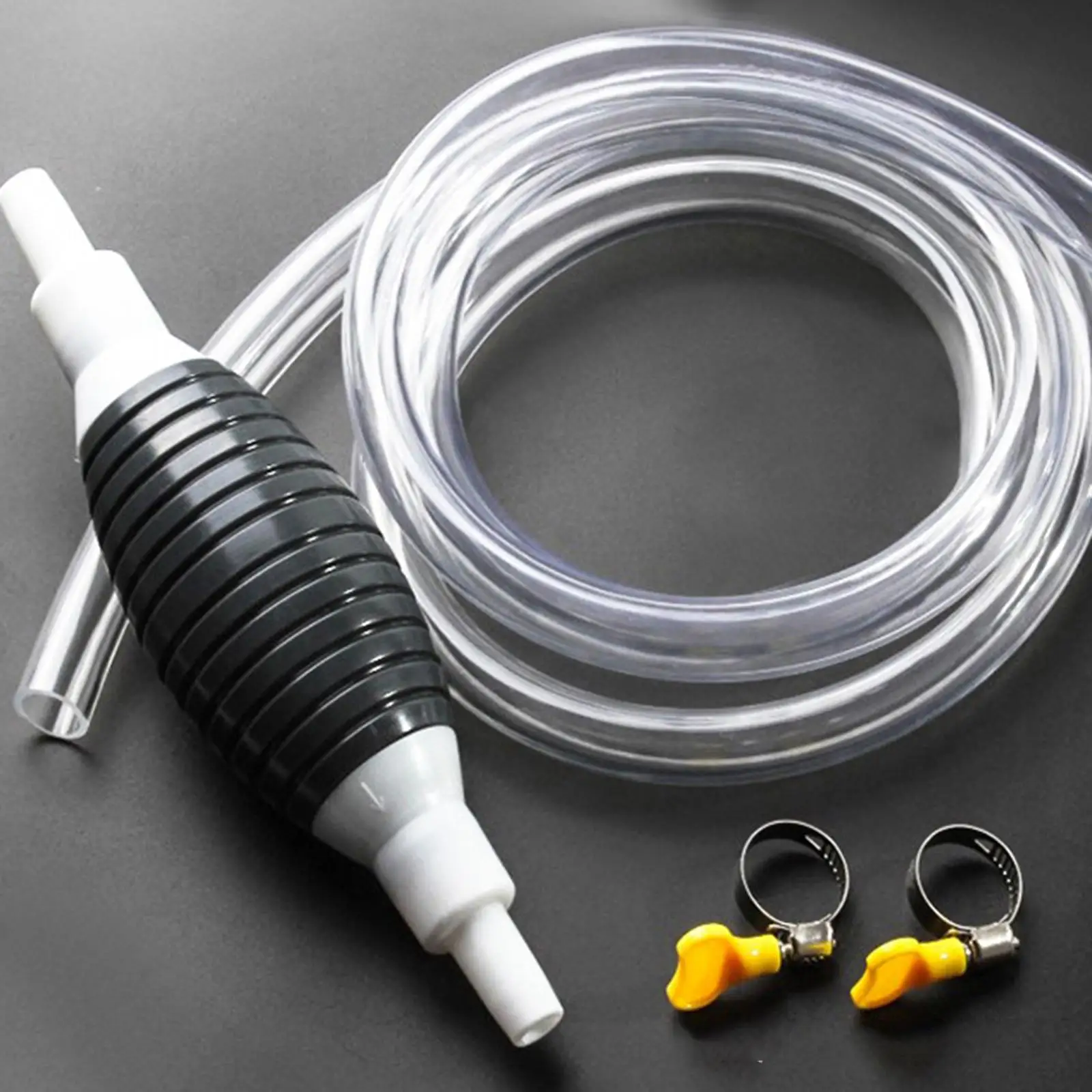 

2x Manual Pump Hose for Gas Gasoline Petrol Oil Liquid Water Fish Tank Portable Widely Use