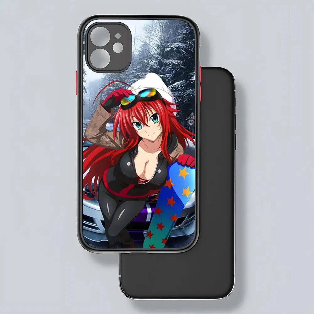 Чехол для телефона MINISO-R-Rias Gremory High матовый прозрачный iPhone 16 15 12 11 13 Pro Max X XR 8 Plus