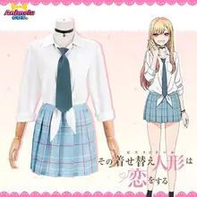 Anime My Dress-Up Darling Marin Kitagawa Cosplay Costume Women Sailor Suit JK School Uniform