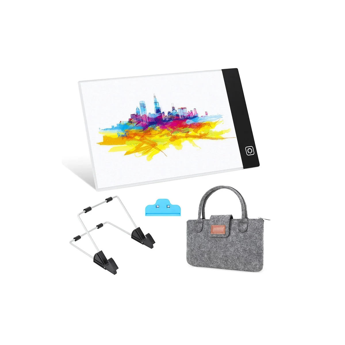 

A5 LED Light Tablet Board Pad with Carry Bag, Painting Pen Cross Stitch Tool Kit for Artists Drawing Sketching Animation DIY Art