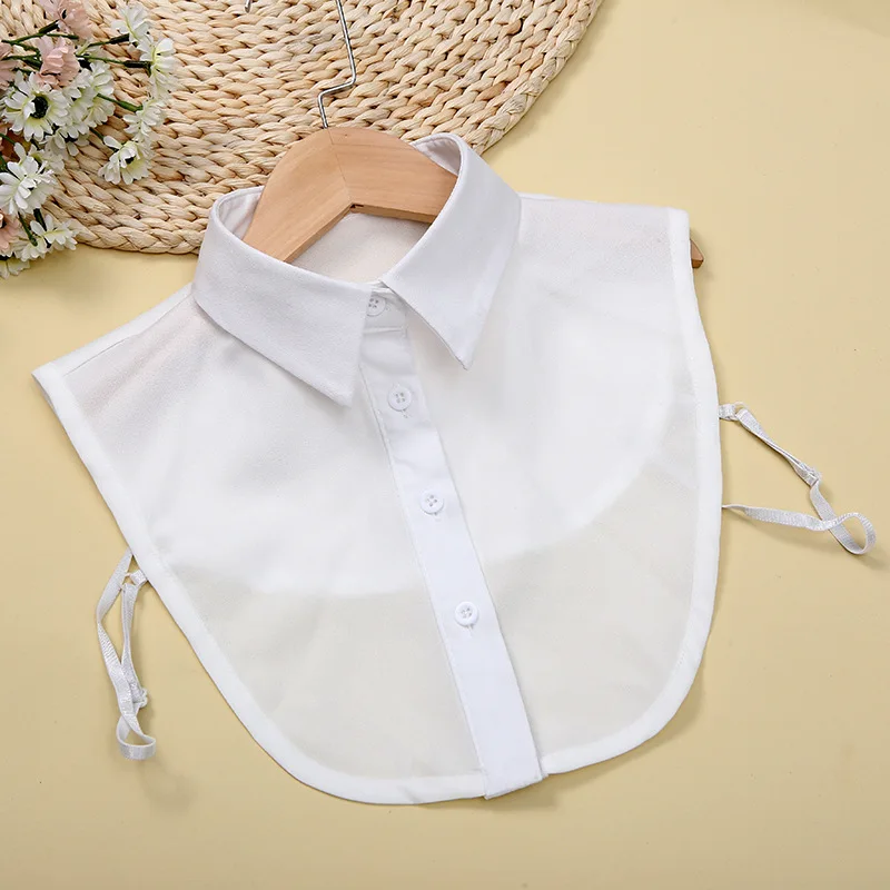Linbaiway 39 стилей Женская хлопковая/шифоновая Съемная блузка с отложным воротником