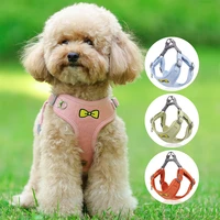 pet dog harness and leash collar set for small medium large dogs cats breathable vest harness for puppy chihuahua pug bulldog