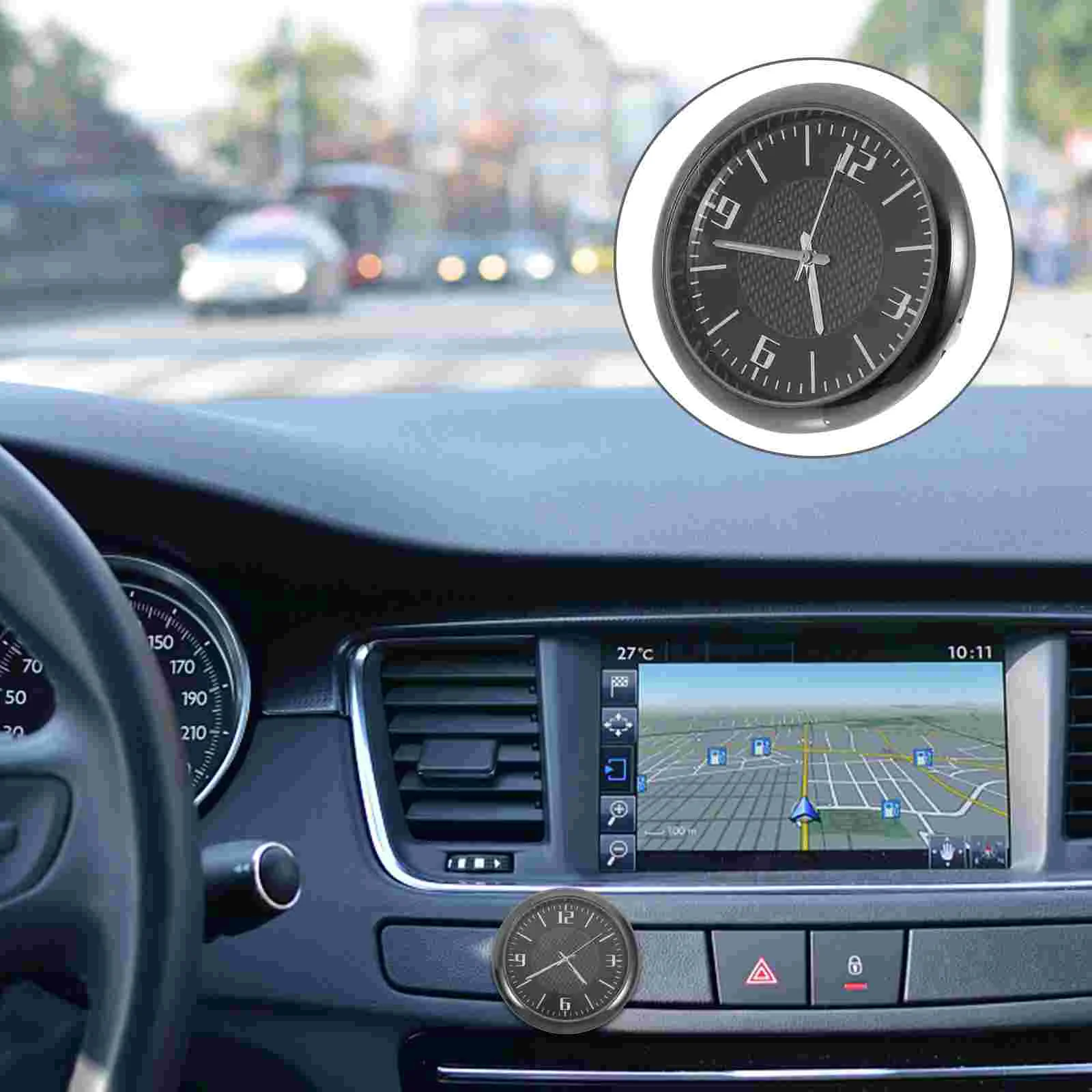 

Car Clock Dashboard Electronicsautomotive Simple Adhesive Mini Digital Automatic