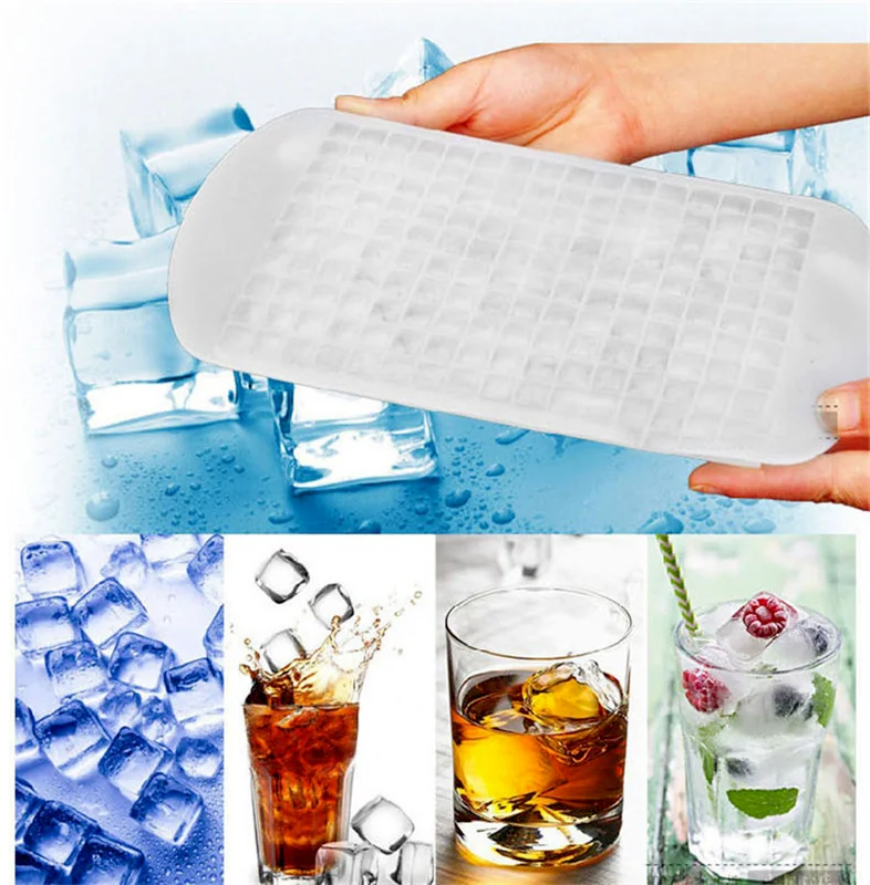

160 Holes DIY Cube Tray Make Ice Mold Silicone Bar Drink Ice Mold 1cm Small Square Ice Tray Mold