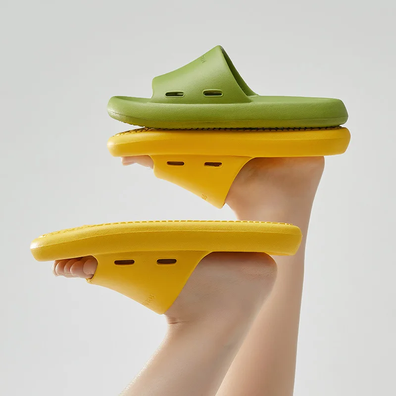 Men and Women's Home Antiskid Simple Green Soft Bottom Couple's Home Bathroom Slippers Womens Shoes Personalized Deodorization