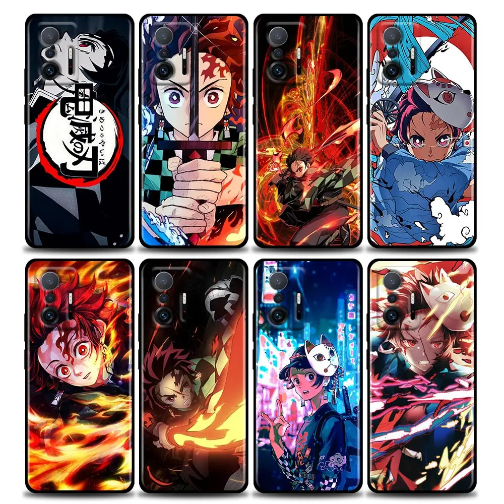 

Phone Case for Xiaomi Mi 12 12X 11 11X 11T X3 X4 NFC M3 F3 GT M4 Pro Lite NE 5G Silicone Case Cover Demon Slayer Anime