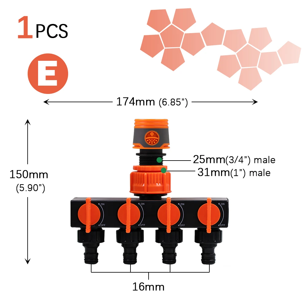 

Разветвитель для шлангов MUCIAKIE 4-х Way