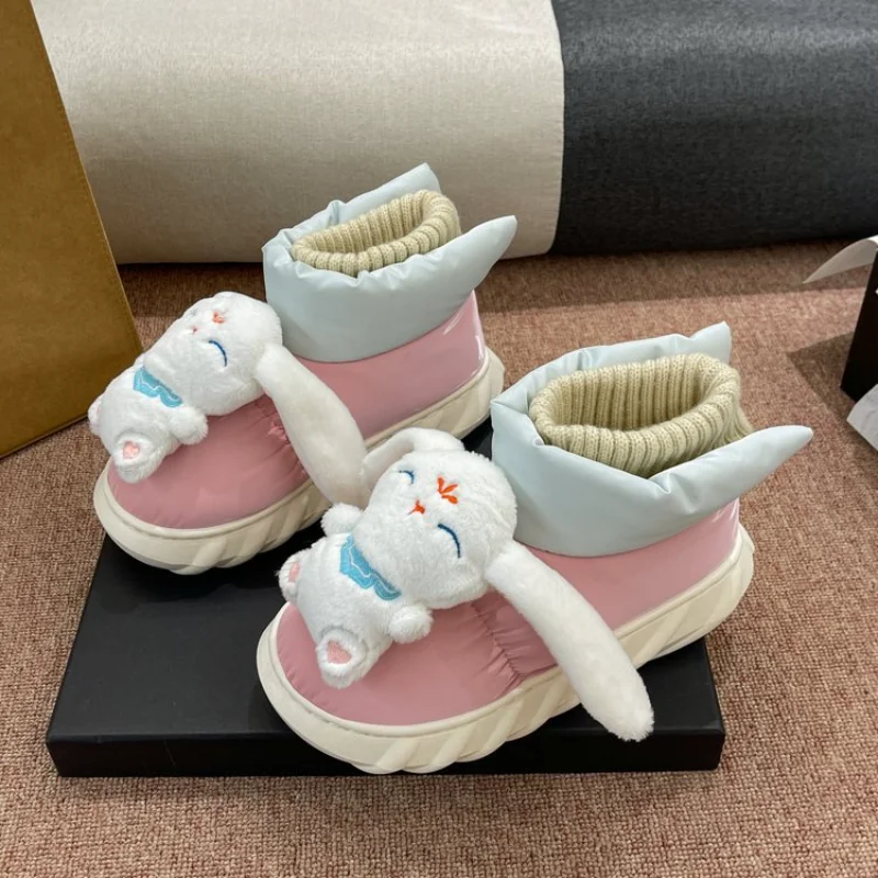 2024 новая зимняя хлопковая обувь для женщин непромокаемые зимние ботинки на пуху