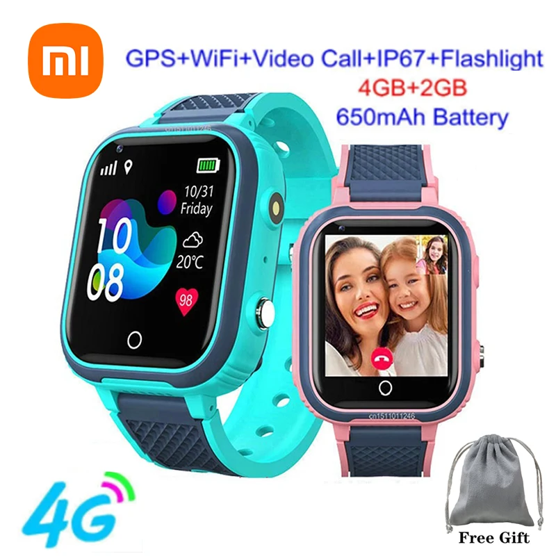

Xiaomi 4G Smart Watch Kids GPS WIFI Video Call SOS IP67 Waterproof Child Smartwatch Camera Monitor Tracker Location Phone Watch