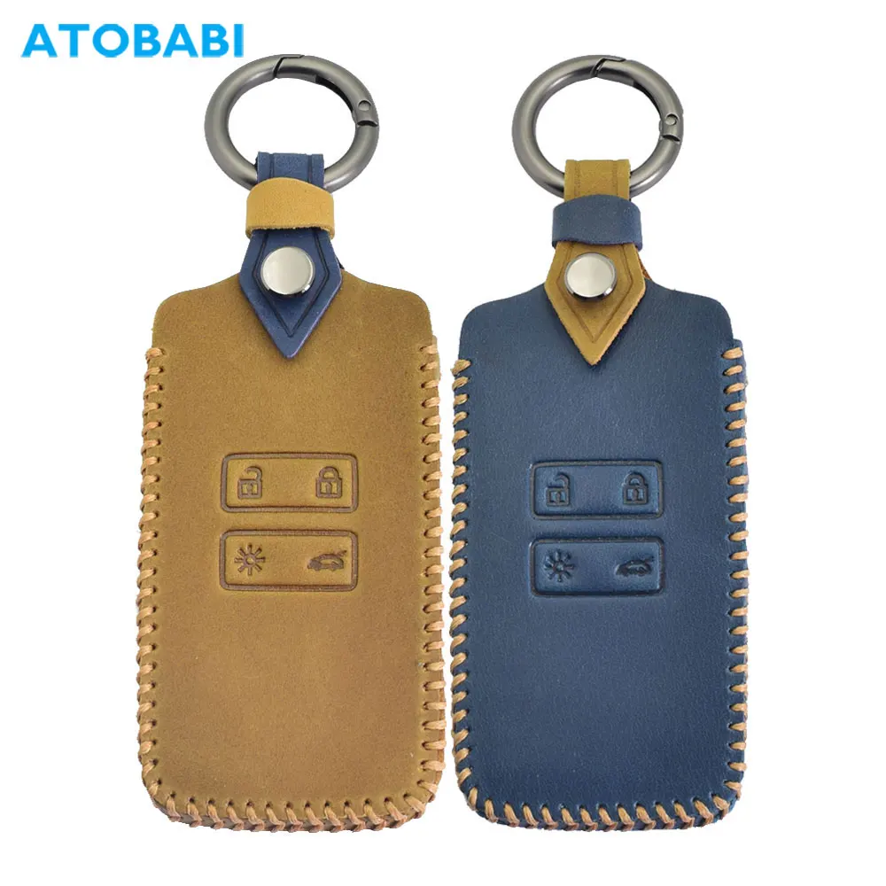 Кожаный чехол для автомобильного ключа Renault Koleos Kadjar Megane Talisman Espace Captur Kangoo Arkana Clio Dacia